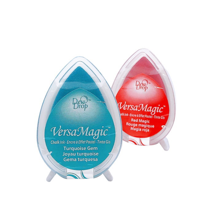 Tampon encreur Dew Drop (3 pièces noir, rouge, turquoise)