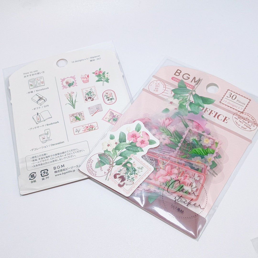BGM Flower Postage Stamp Flake Sticker