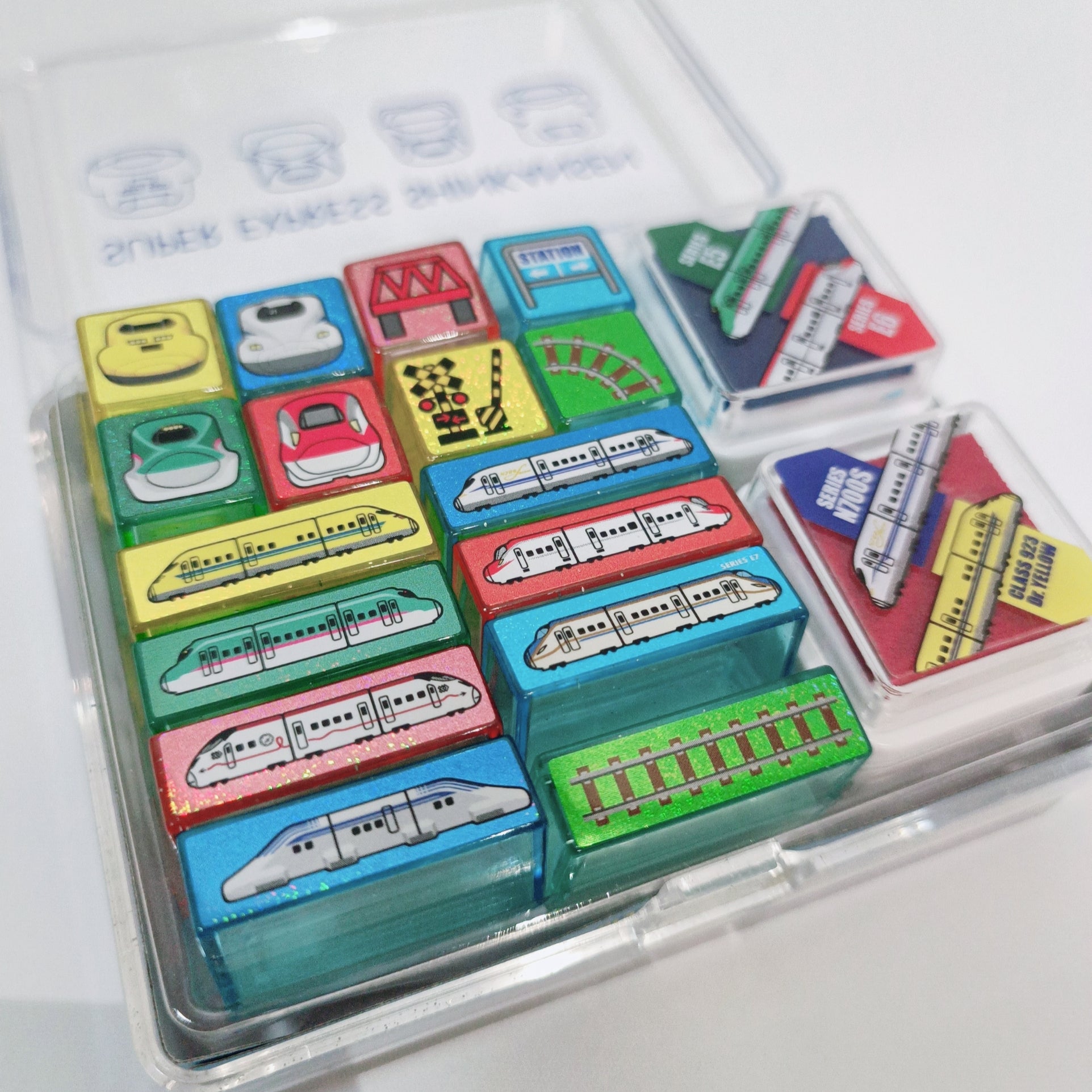 予約商品] 超特急日本の新幹線スタンプセット＋インクパッド