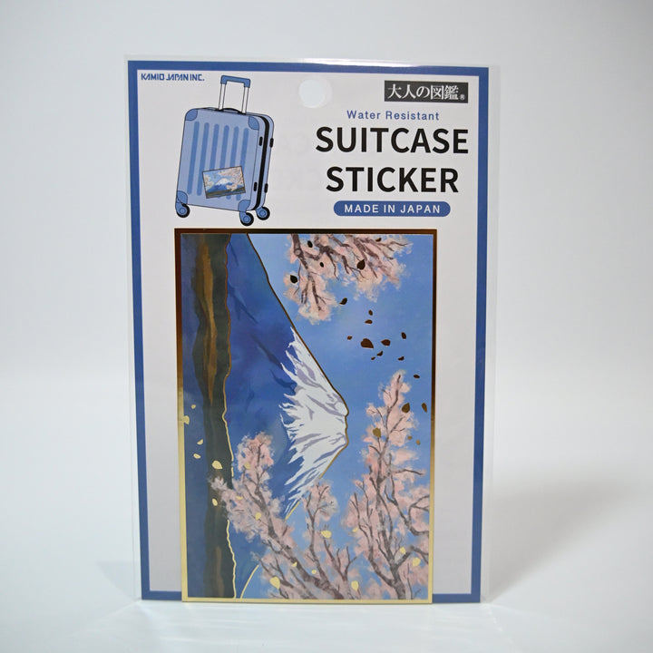 Kamio Japan Suitcase Water Resistant Sticker Japan Sakura and Mt. Fuji