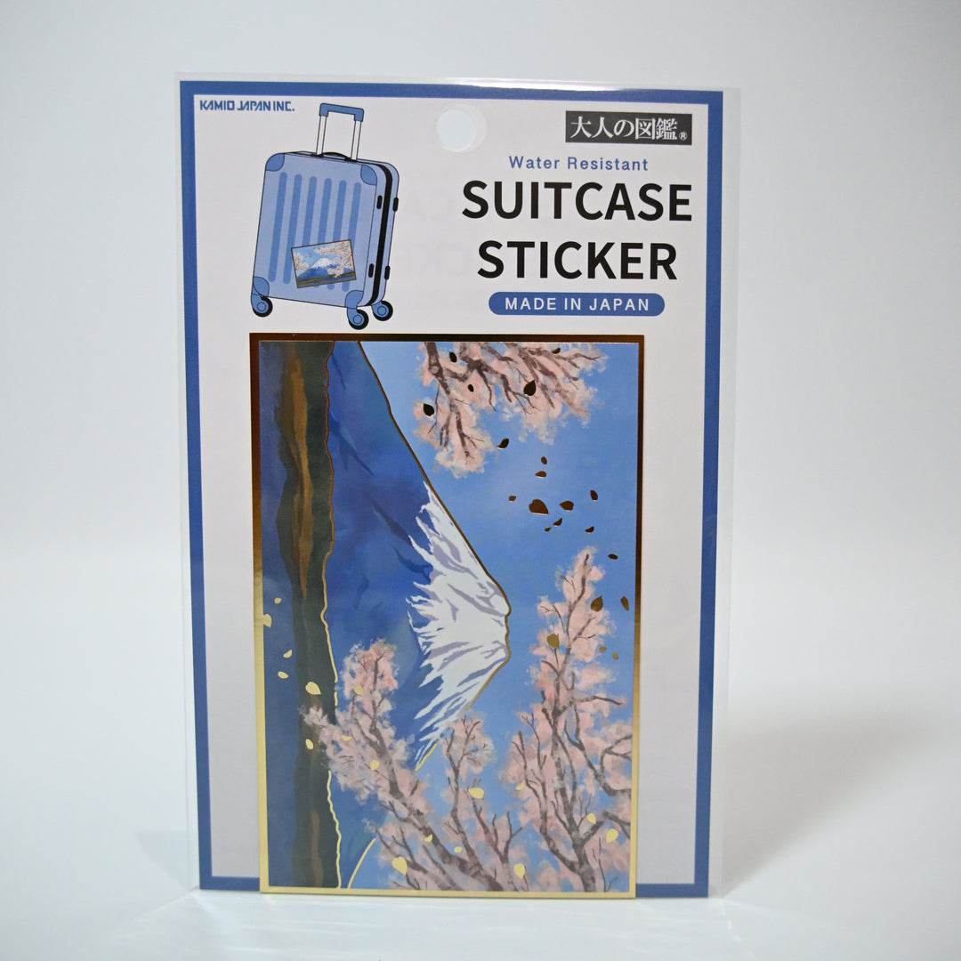 Kamio Japan Suitcase Water Resistant Sticker Japan Sakura and Mt. Fuji