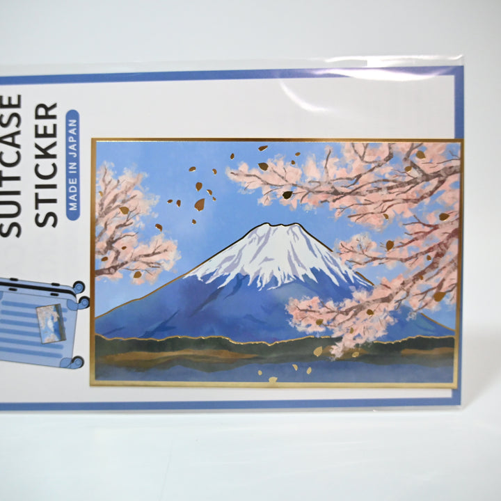 Kamio Japan Suitcase Water Resistant Sticker Japan Sakura and Mt. Fuji