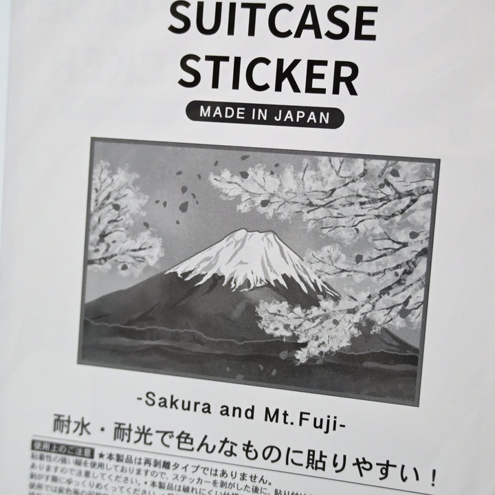 Kamio Japan Suitcase Water Resistant Sticker Japan Sakura and Mt. Fuji