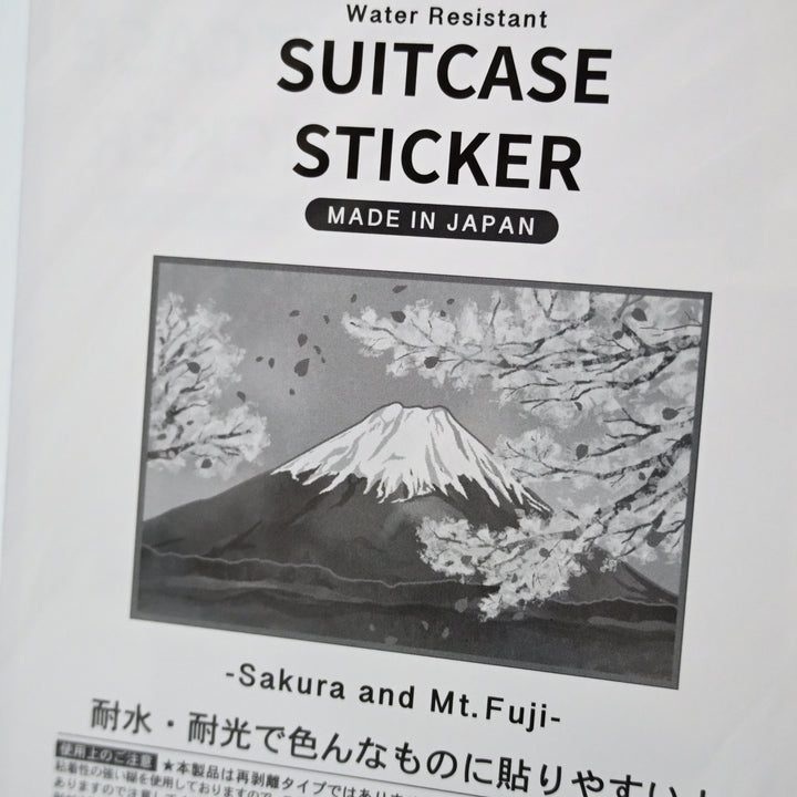 Kamio Japan Suitcase Water Resistant Sticker Japan Sakura and Mt. Fuji