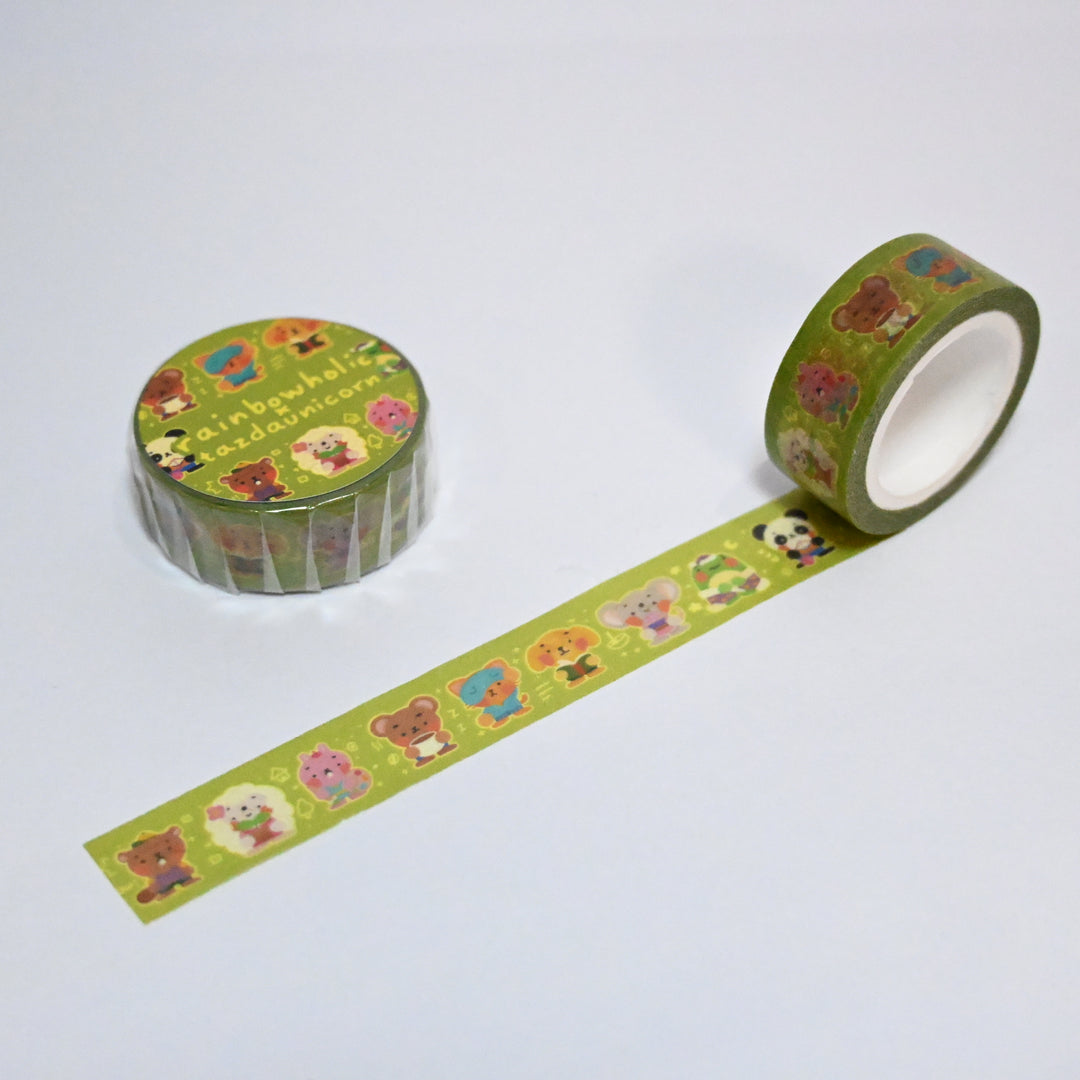 (MT120) Original Rainbowholic x Tazdaunicorn Cozy Hobbies Washi Tape
