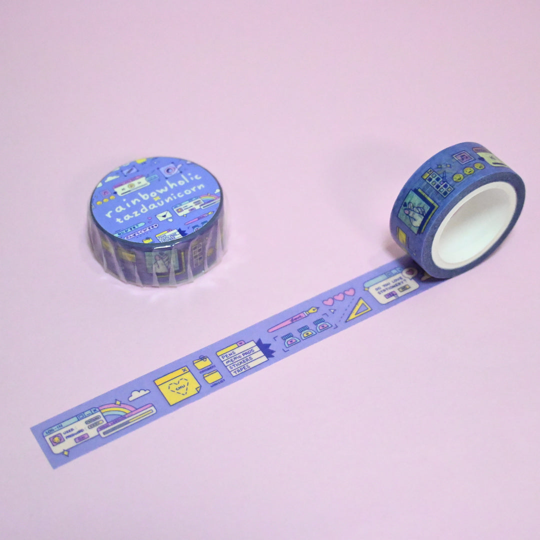 (MT117) Original Rainbowholic x Tazdaunicorn Doki Doki Washi Tape