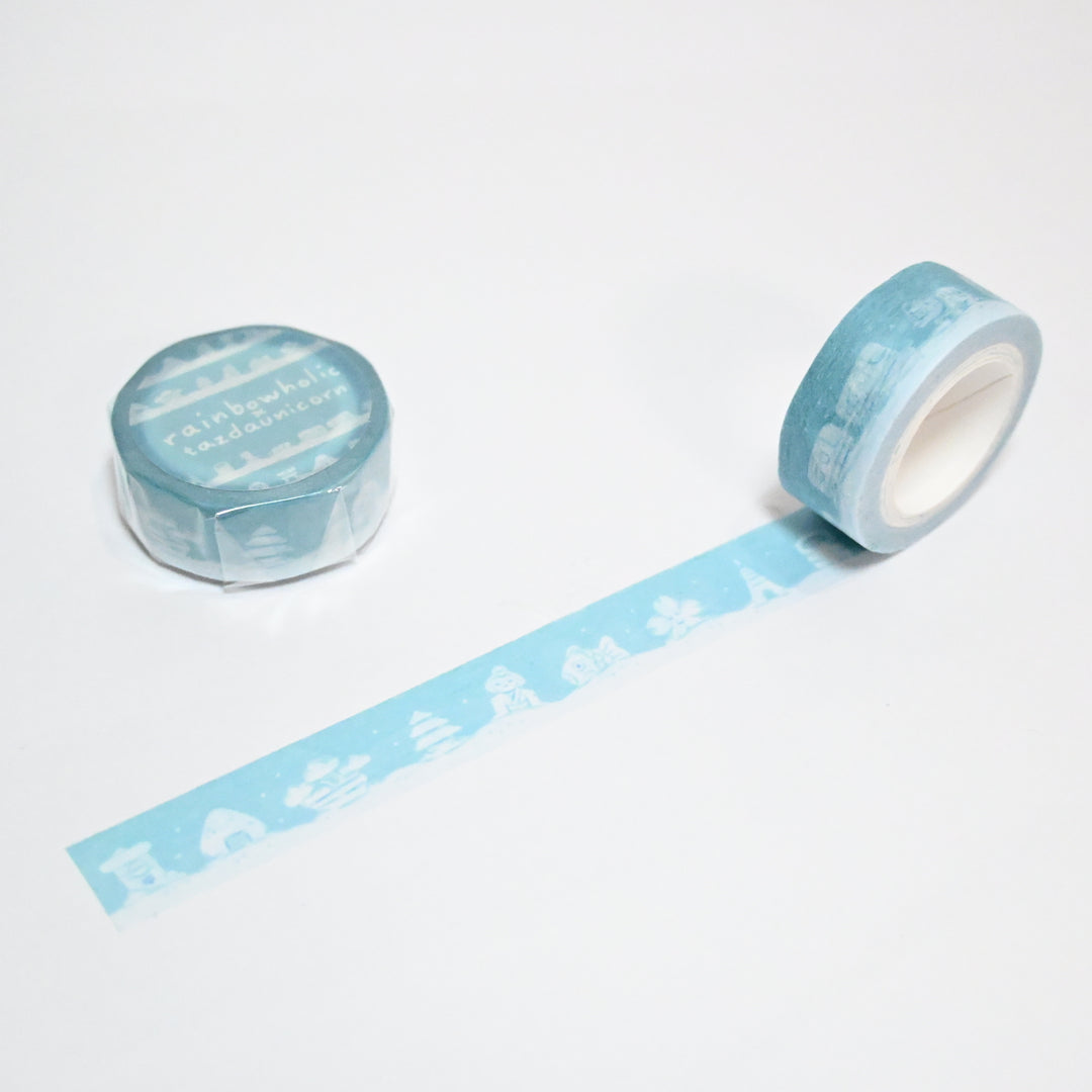 (MT111) Original Rainbowholic x Tazdaunicorn Japan Snowman Washi Tape