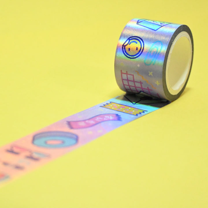 (MT124) Original Rainbowholic x Tazdaunicorn Doki Doki Kira Kira Bungu 2.5CM Hologram Tape