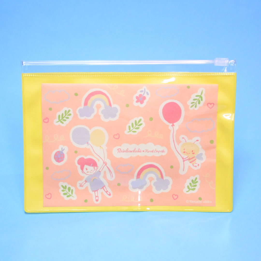 Rainbowholic x Karel Capek Yellow Flat Pouch + Sticker Sheet