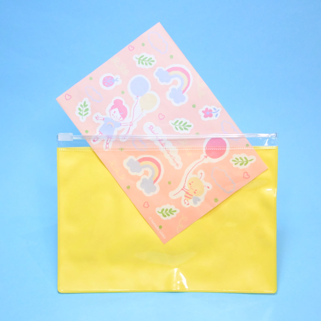 Rainbowholic x Karel Capek Yellow Flat Pouch + Sticker Sheet