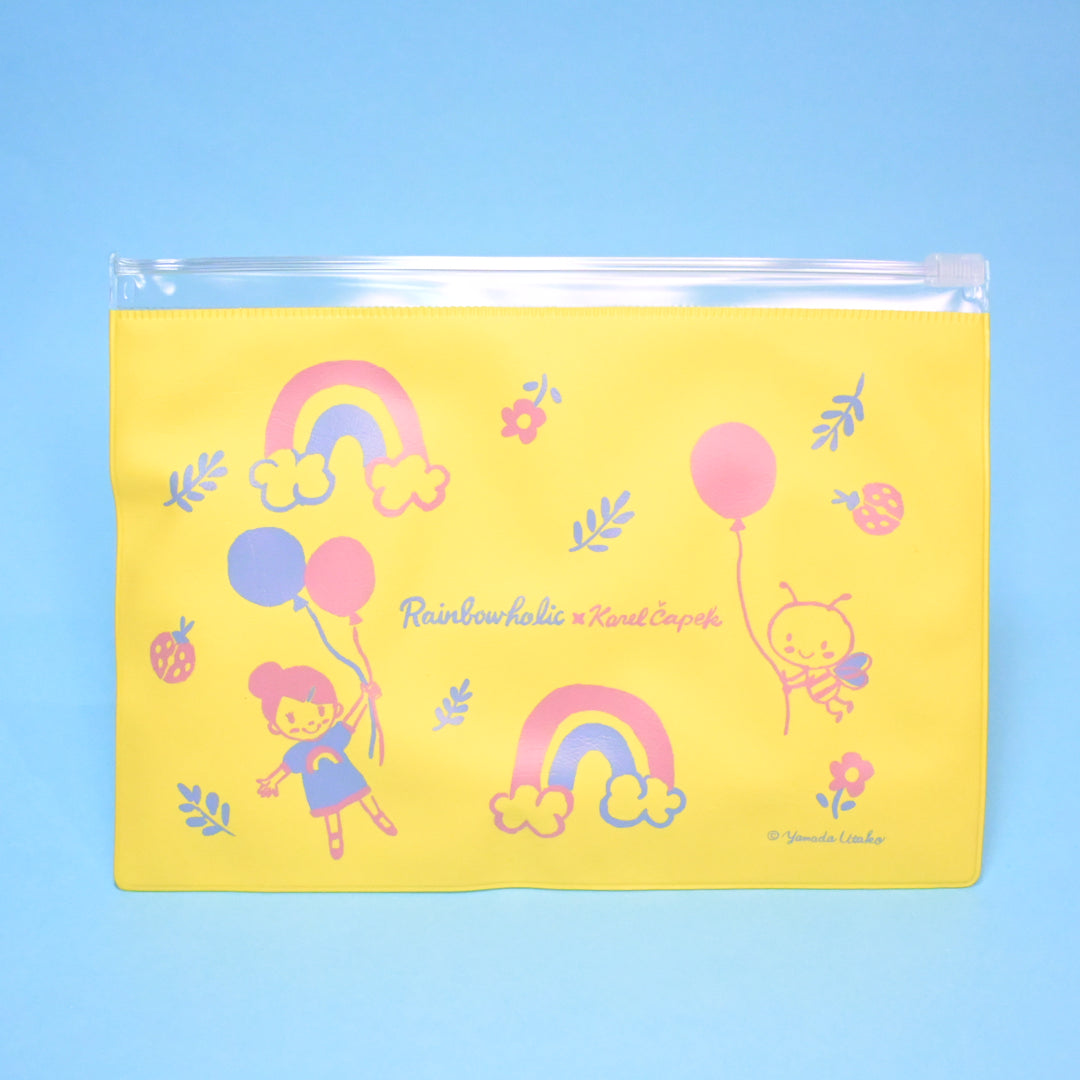 Rainbowholic x Karel Capek Yellow Flat Pouch + Sticker Sheet