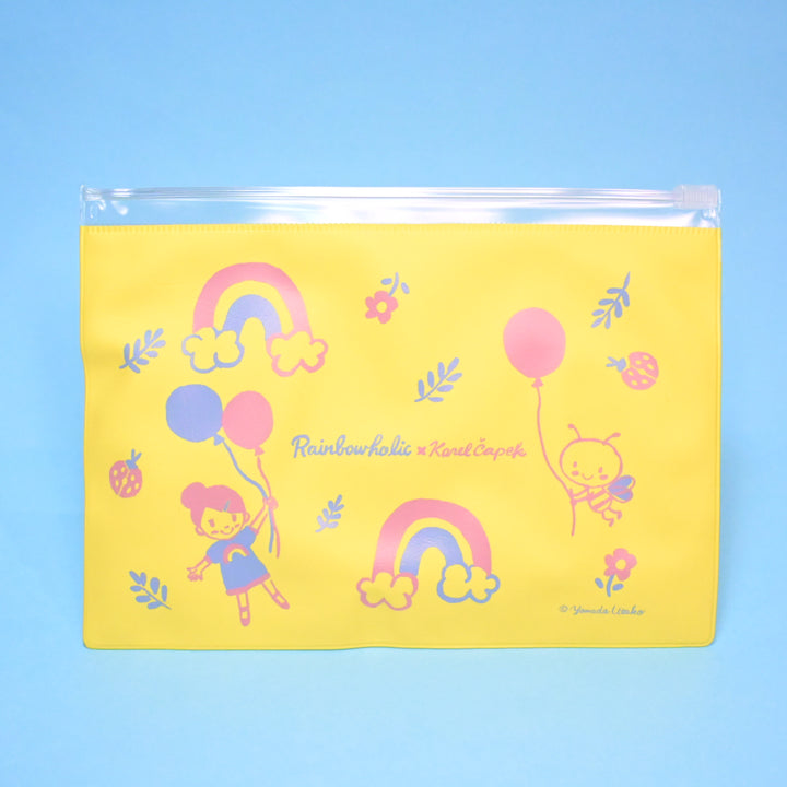 Rainbowholic x Karel Capek Yellow Flat Pouch + Sticker Sheet