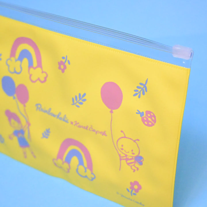 Rainbowholic x Karel Capek Yellow Flat Pouch + Sticker Sheet
