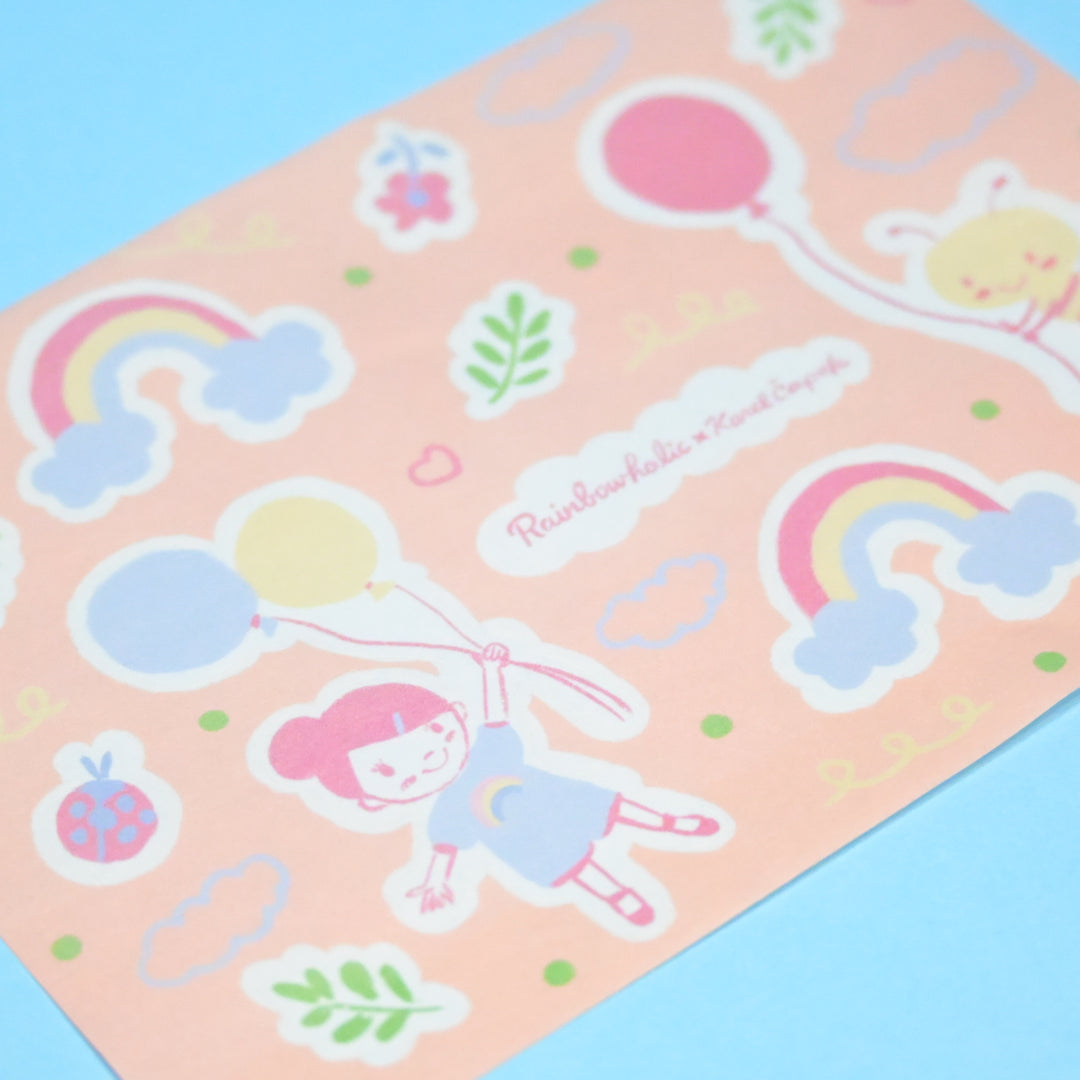 Rainbowholic x Karel Capek Yellow Flat Pouch + Sticker Sheet