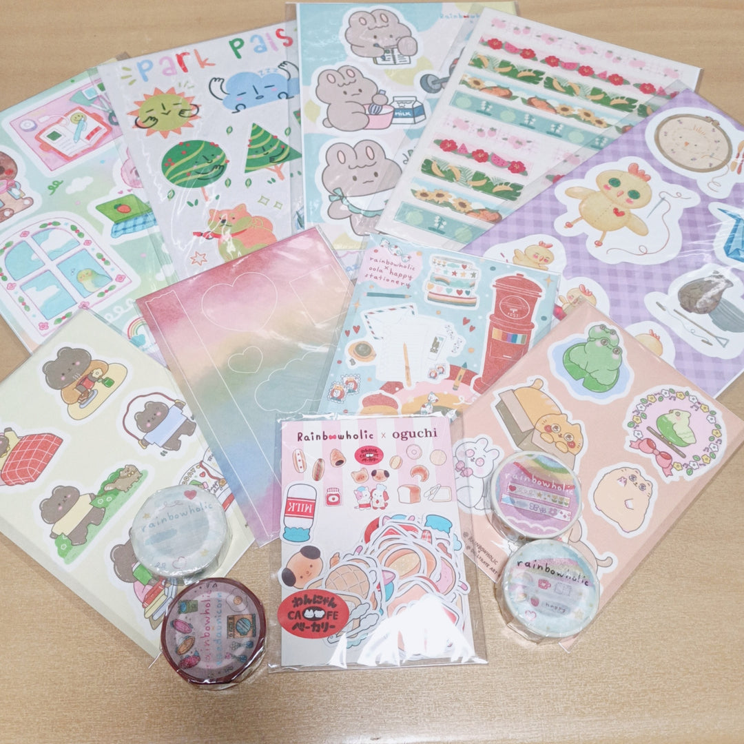 Caja de papelería kawaii de Rainbowholic