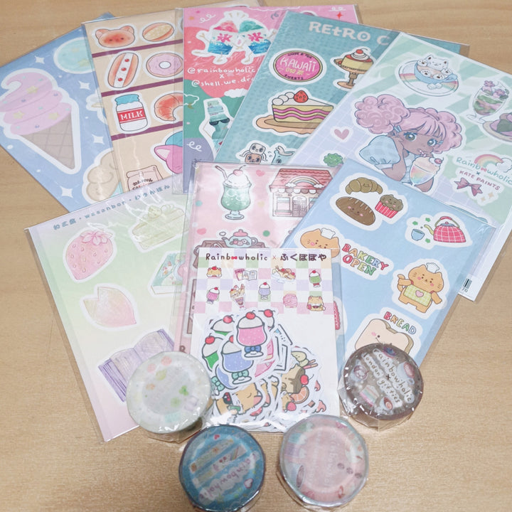 Caja de papelería kawaii de Rainbowholic