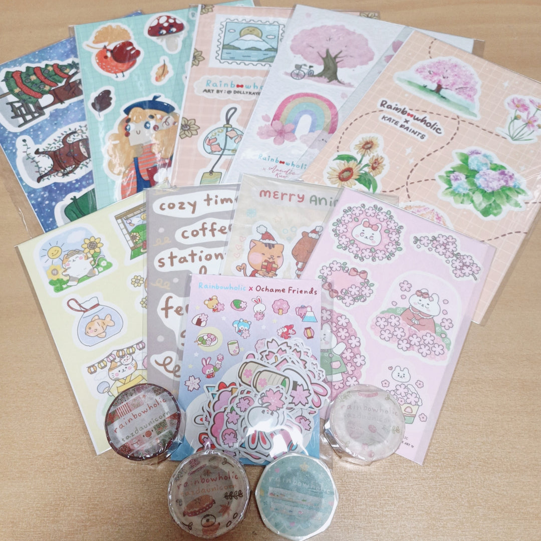 Caja de papelería kawaii de Rainbowholic