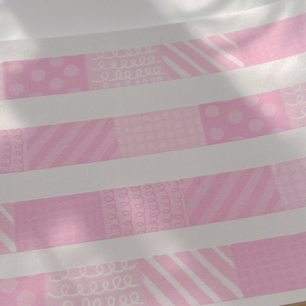 (MT010) Original Pink Patterns Washi Tape