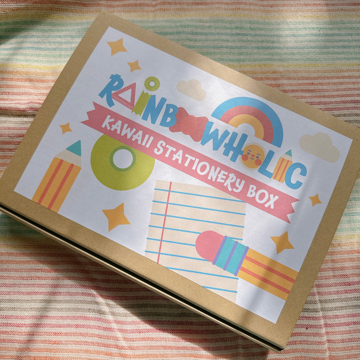 Caja de papelería kawaii de Rainbowholic