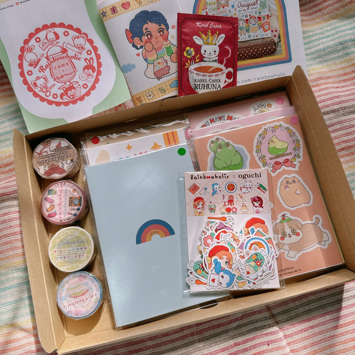 Caja de papelería kawaii de Rainbowholic