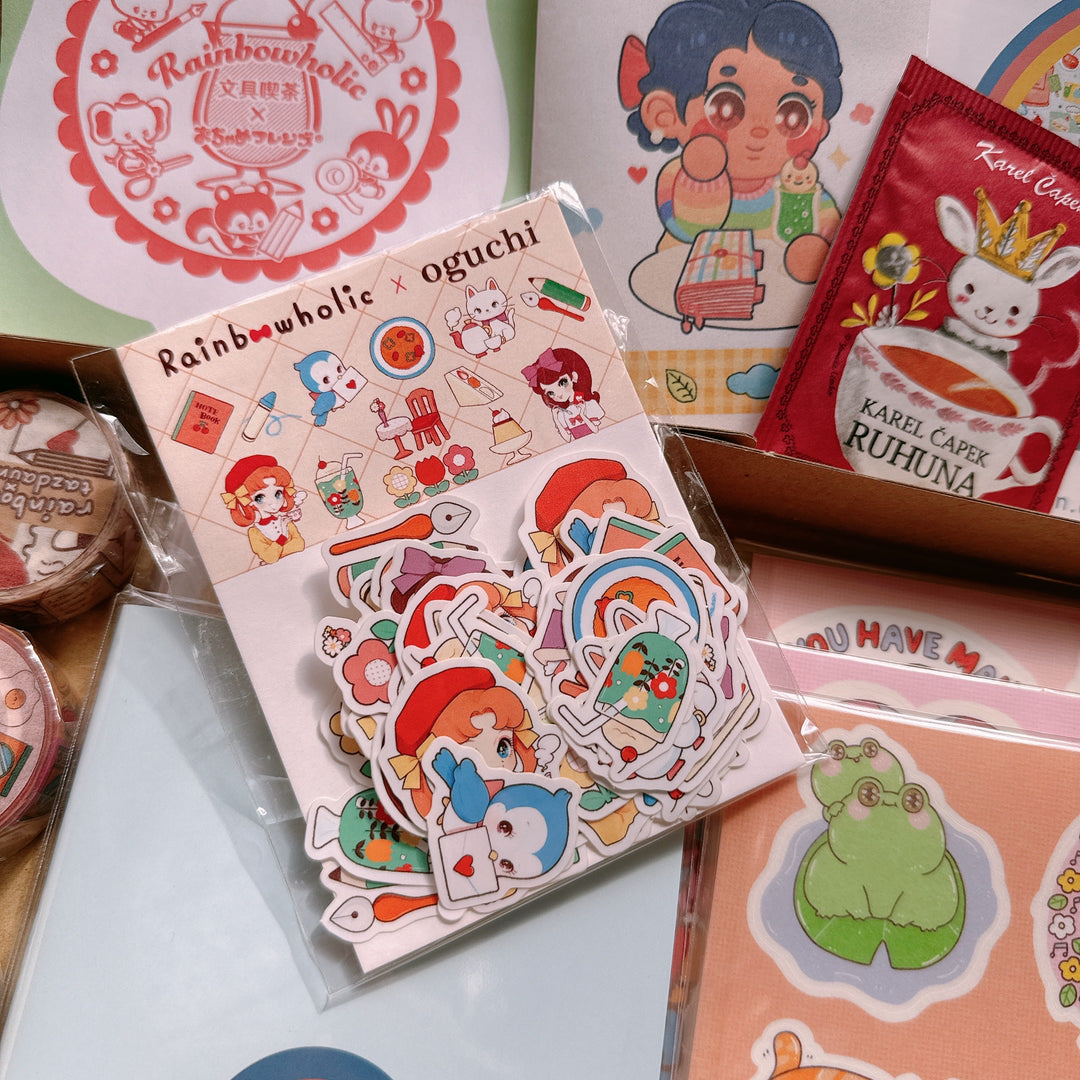 Caja de papelería kawaii de Rainbowholic
