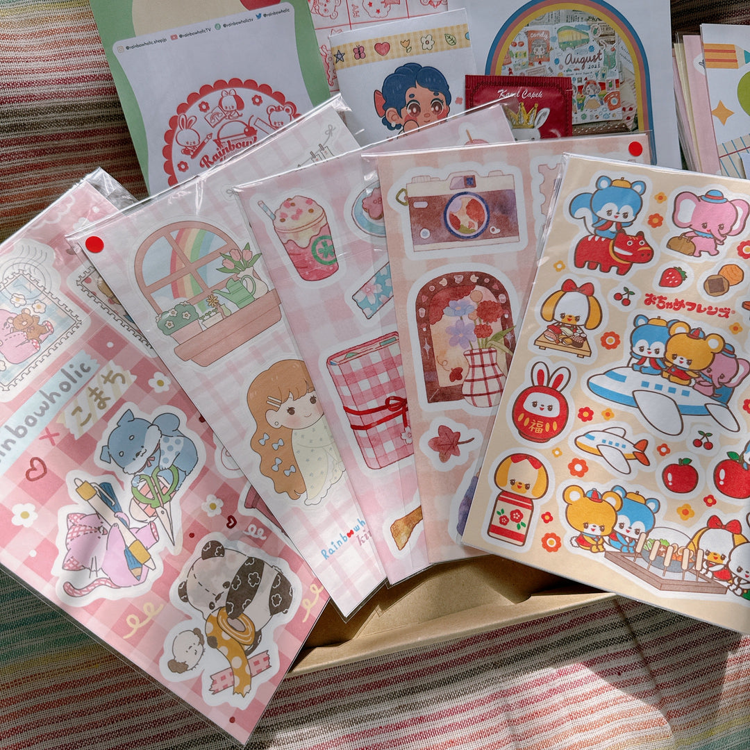 Caja de papelería kawaii de Rainbowholic