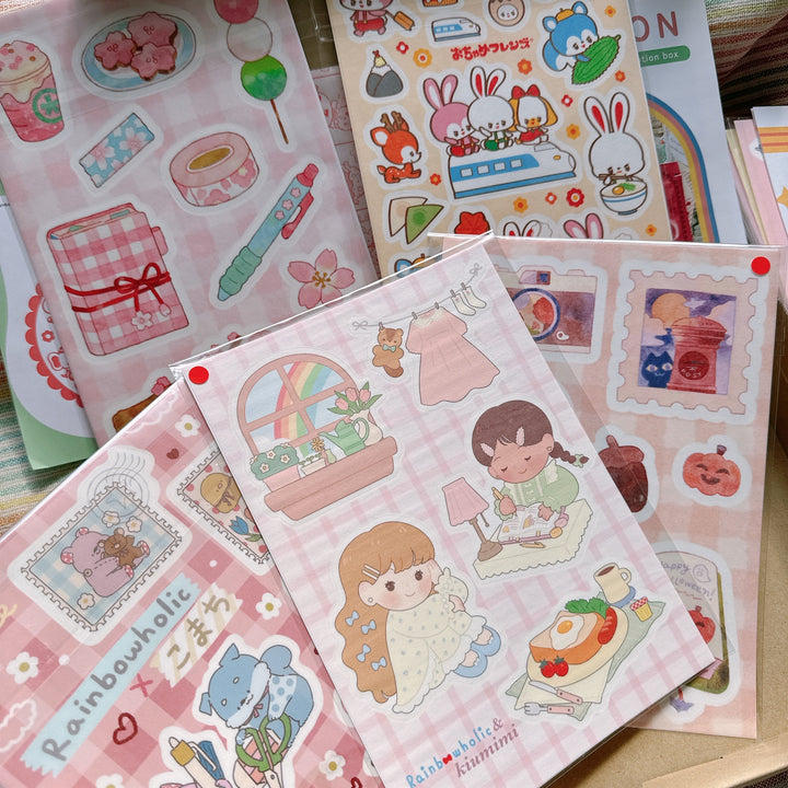Caja de papelería kawaii de Rainbowholic