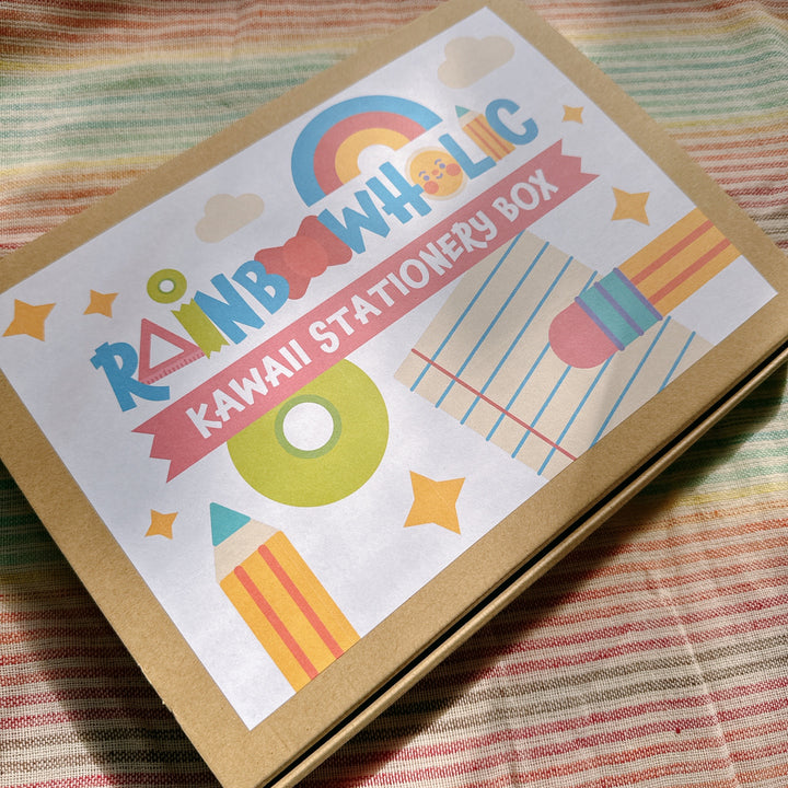 Caja de papelería kawaii de Rainbowholic