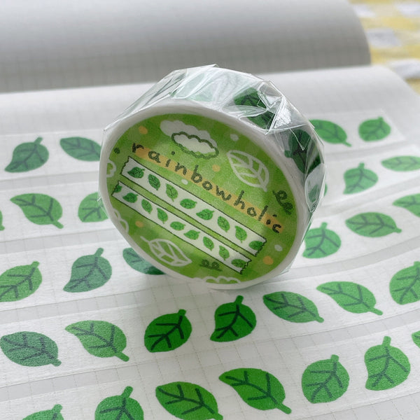 (MT061) Cinta washi con hojas original de Rainbowholic