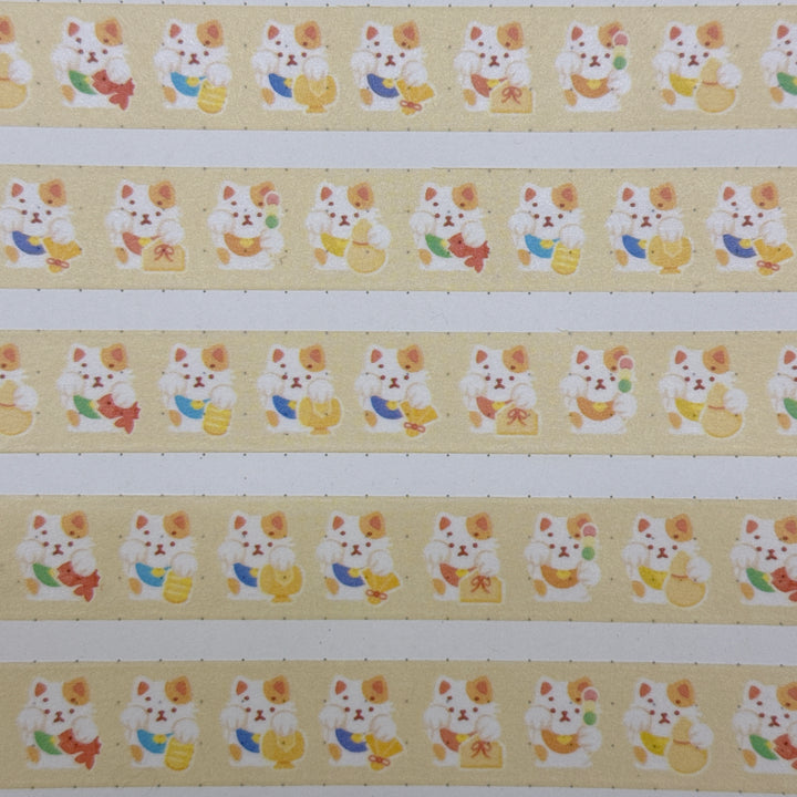 (MT119) Original Rainbowholic x Tazdaunicorn Rainbow Lucky Cat Washi Tape