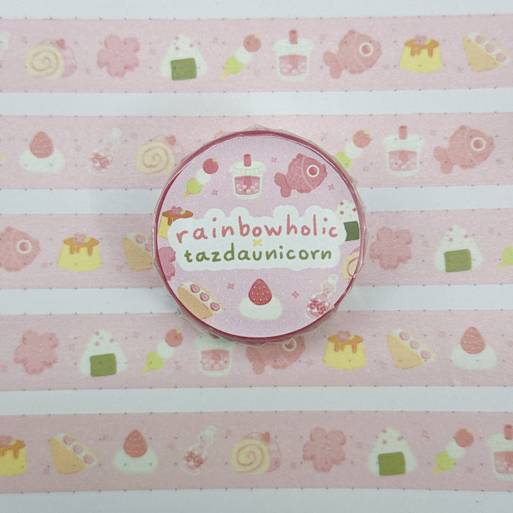 (MT123) Original Rainbowholic x Tazdaunicorn Sakura Snacks Washi Tape