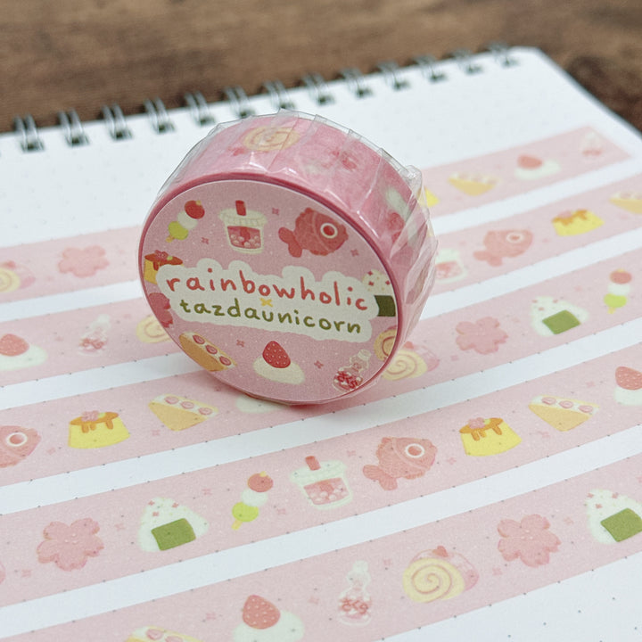 (MT123) Original Rainbowholic x Tazdaunicorn Sakura Snacks Washi Tape