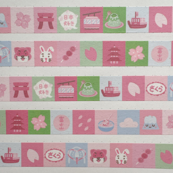 (MT092) Original Rainbowholic x Tazdaunicorn Sakura & Mt. Fuji Washi Tape