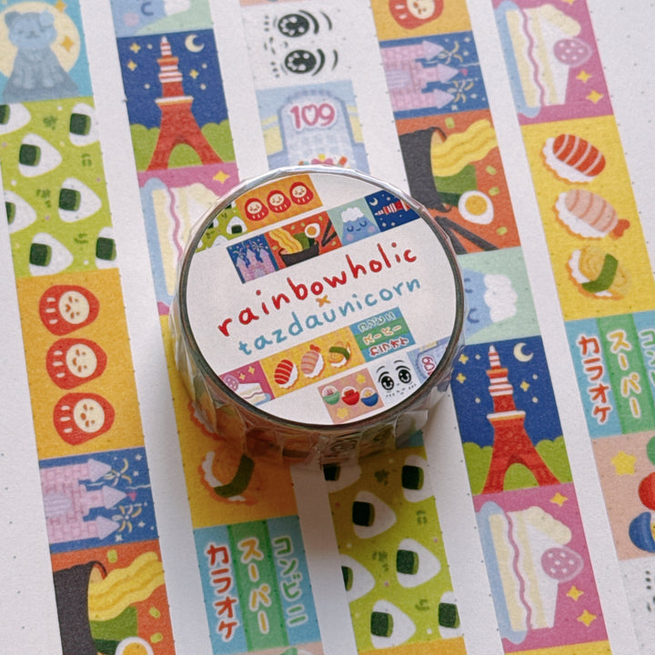 (MT132) Original Rainbowholic x Tazdaunicorn Tokyo Washi Tape