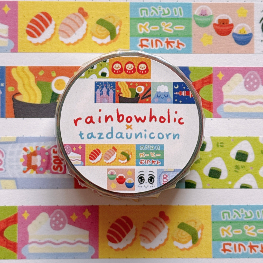 (MT132) Original Rainbowholic x Tazdaunicorn Tokyo Washi Tape