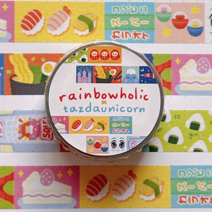 (MT132) Original Rainbowholic x Tazdaunicorn Tokyo Washi Tape
