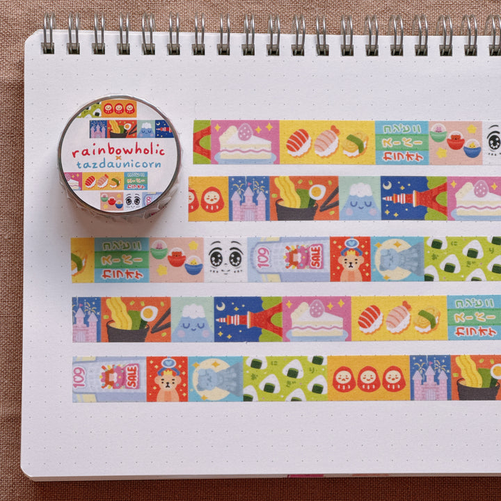 (MT132) Original Rainbowholic x Tazdaunicorn Tokyo Washi Tape