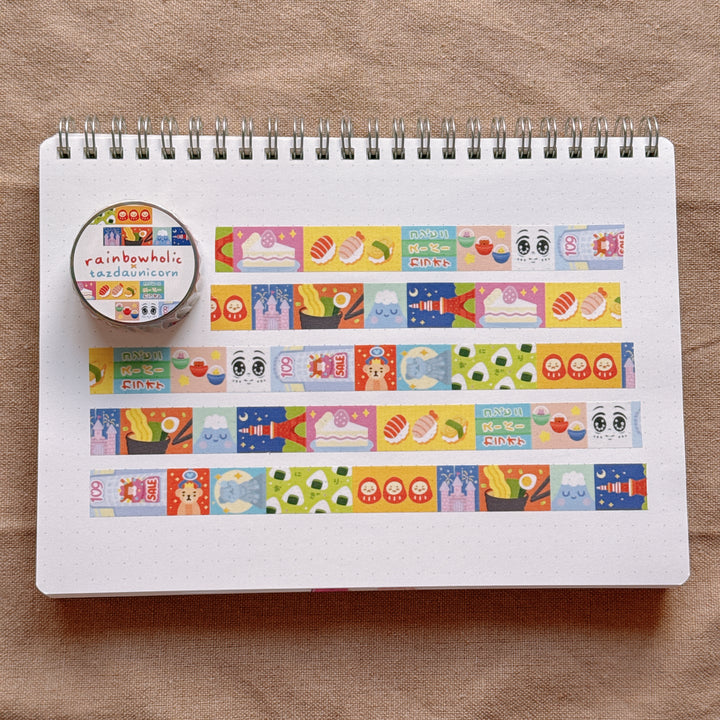 (MT132) Original Rainbowholic x Tazdaunicorn Tokyo Washi Tape