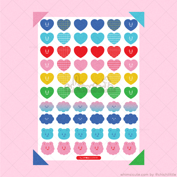 Whimsicute Tiny Shapes 03 Sticker Sheet