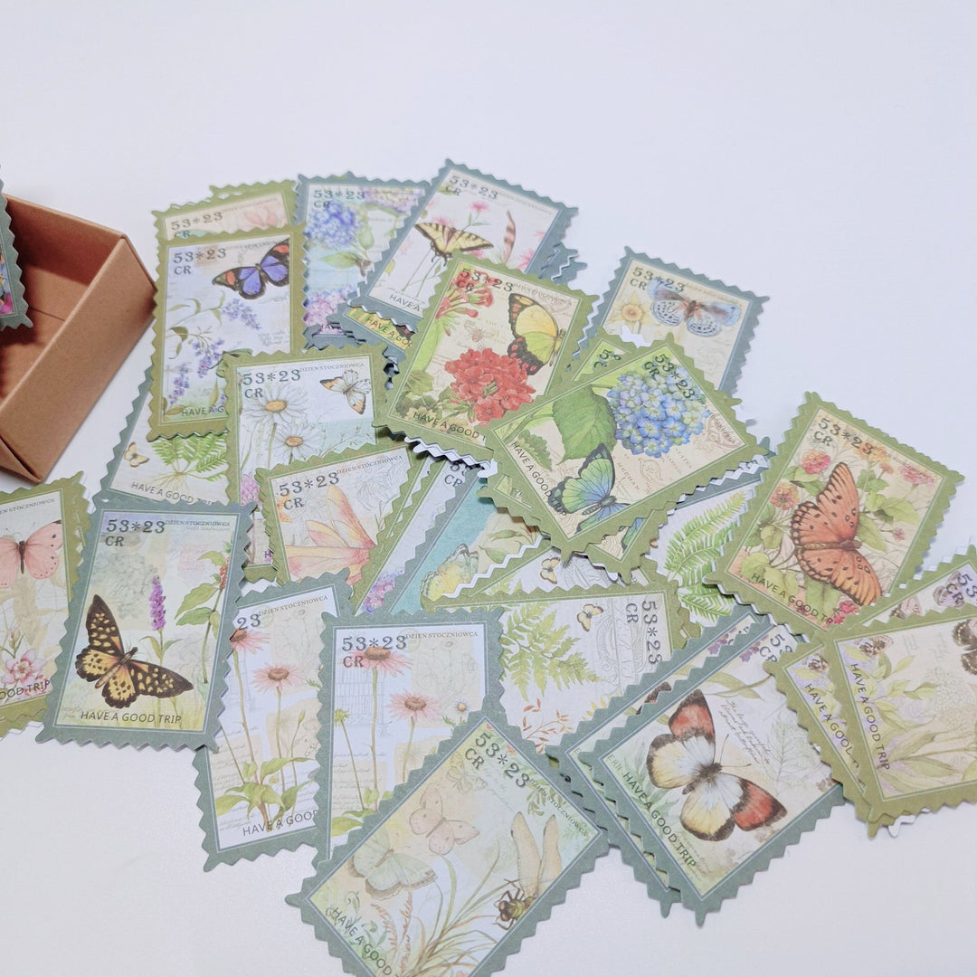 The Little Postman Stamp Theme Stickers