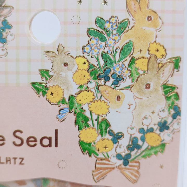 Papier Platz Bunny Flower Flake Seal