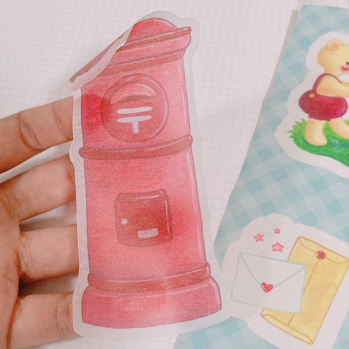 (ST011) Ensemble d'autocollants Happy Mail Rainbowholic x Niina Aoki (2 feuilles)