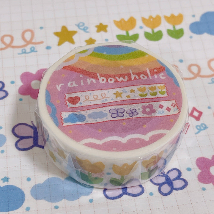 (MT018) Original Rainbowholic Sparkle Garden Washi Tape