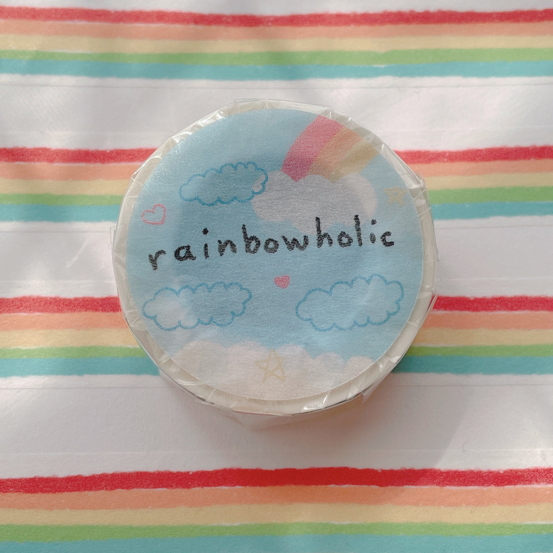 (MT001) Cinta washi original de arcoíris