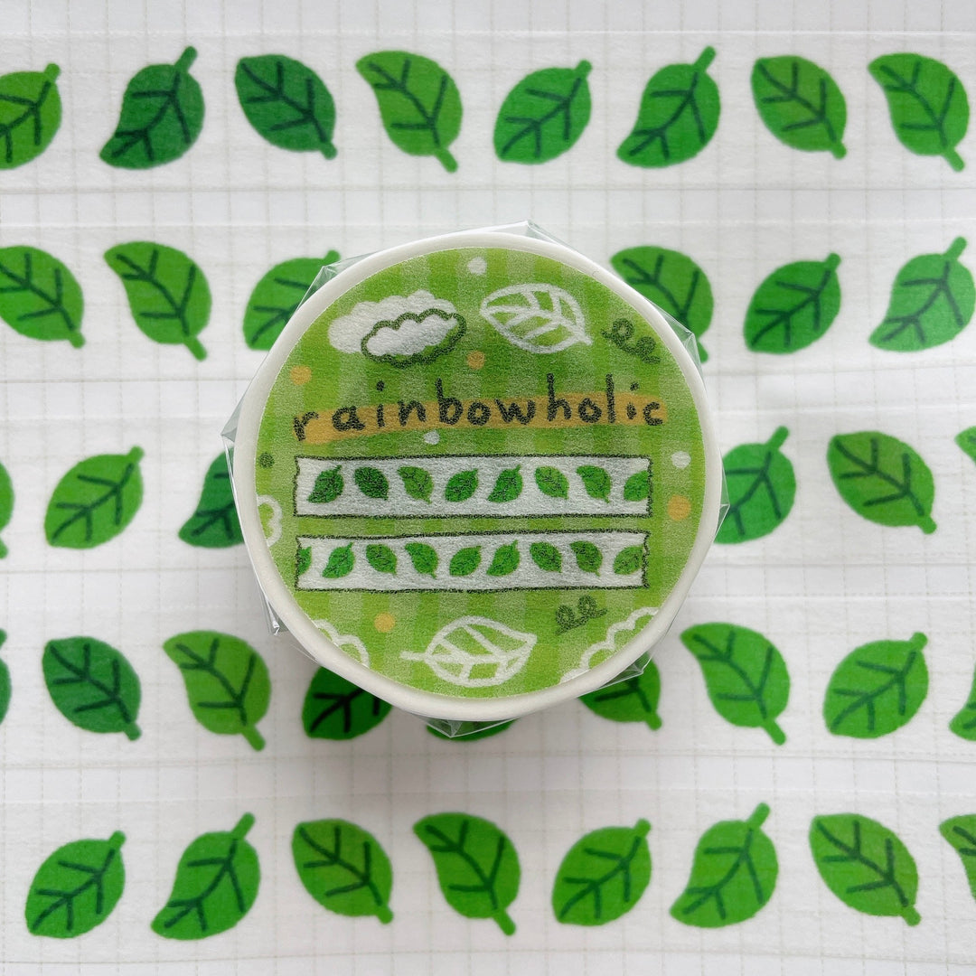 (MT061) Cinta washi con hojas original de Rainbowholic