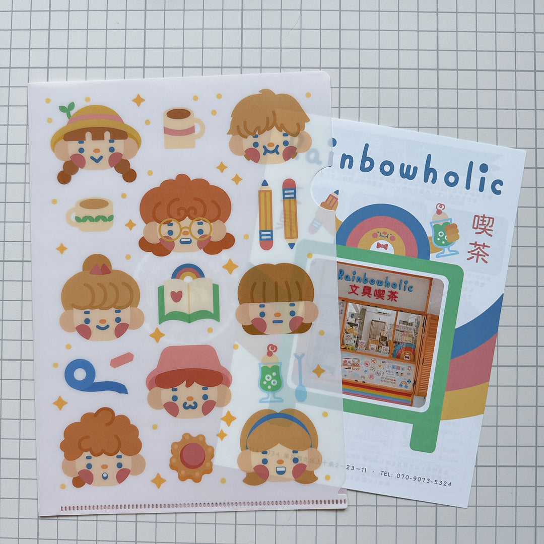 (EX005) Rainbowholic A5 Size Clear File