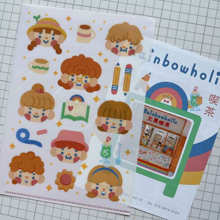 (EX005) Rainbowholic A5 Size Clear File