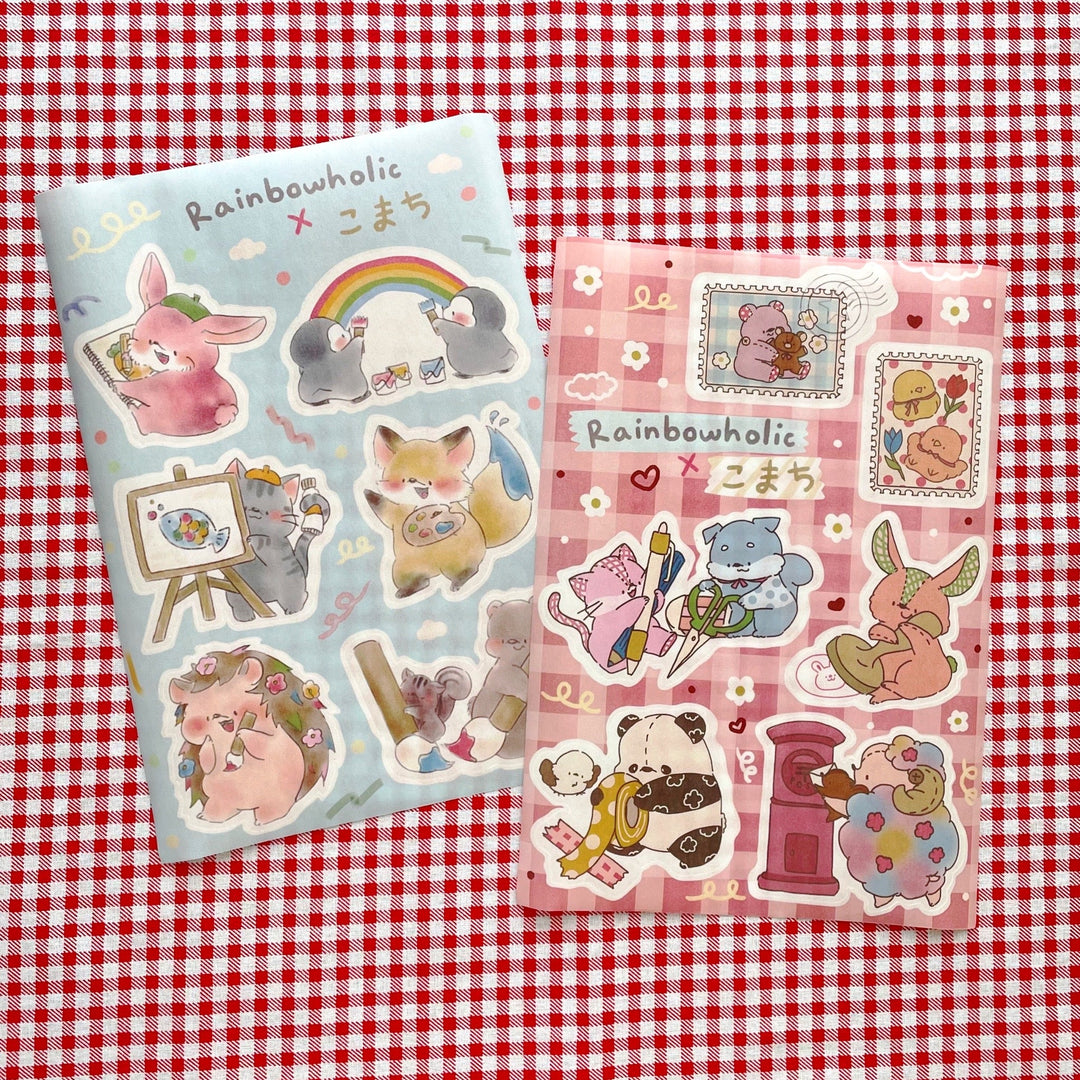 (ST037) Juego de pegatinas originales Rainbowholic x Komachi Kawaii Atelier (2 hojas)
