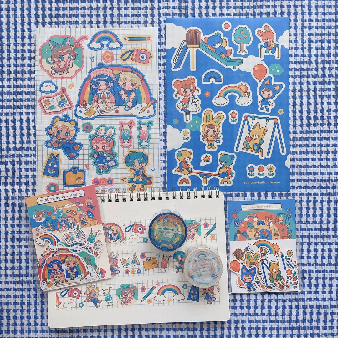 (FS011) Rainbowholic x itousa Playground Flake Seal