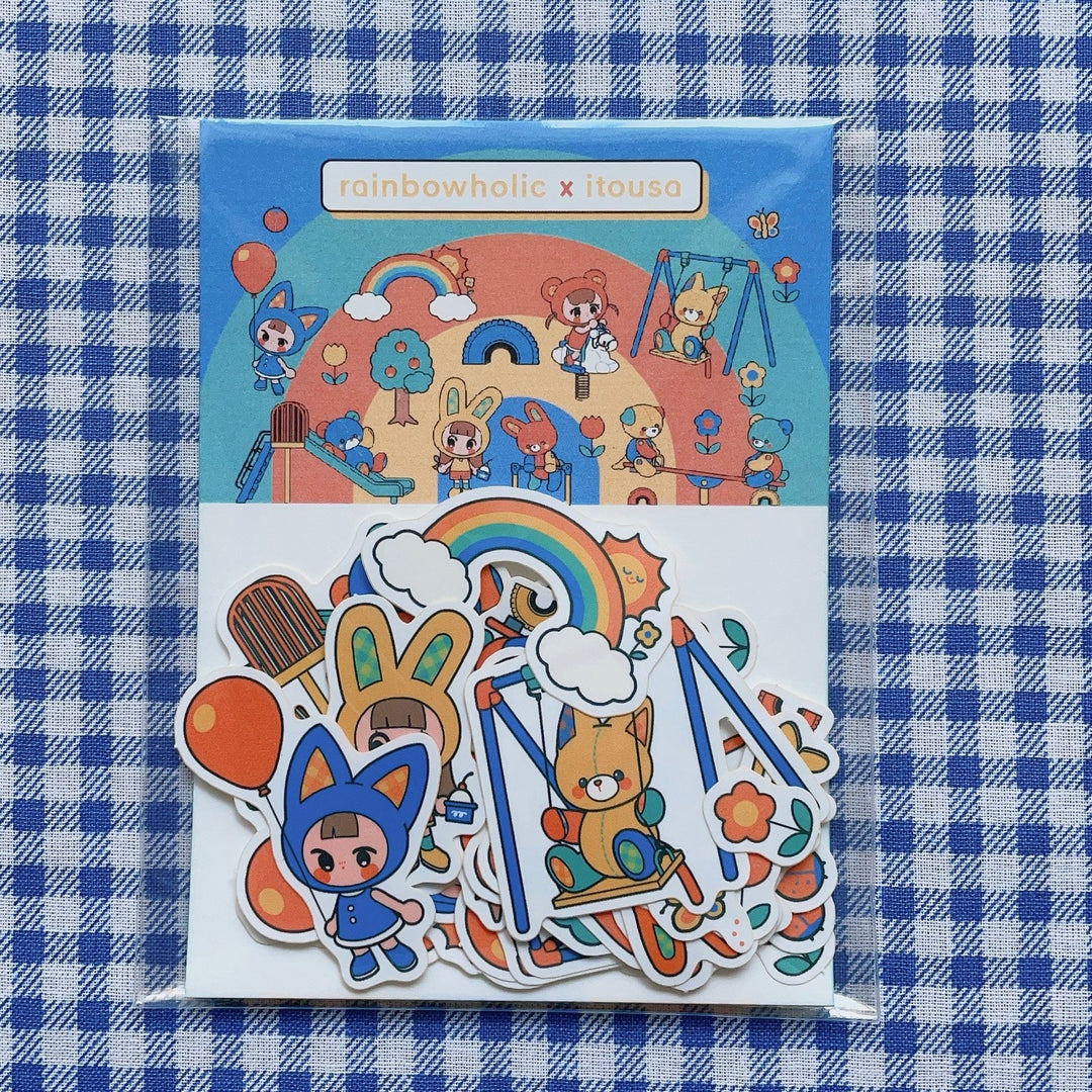 (FS011) Rainbowholic x itousa Playground Flake Seal